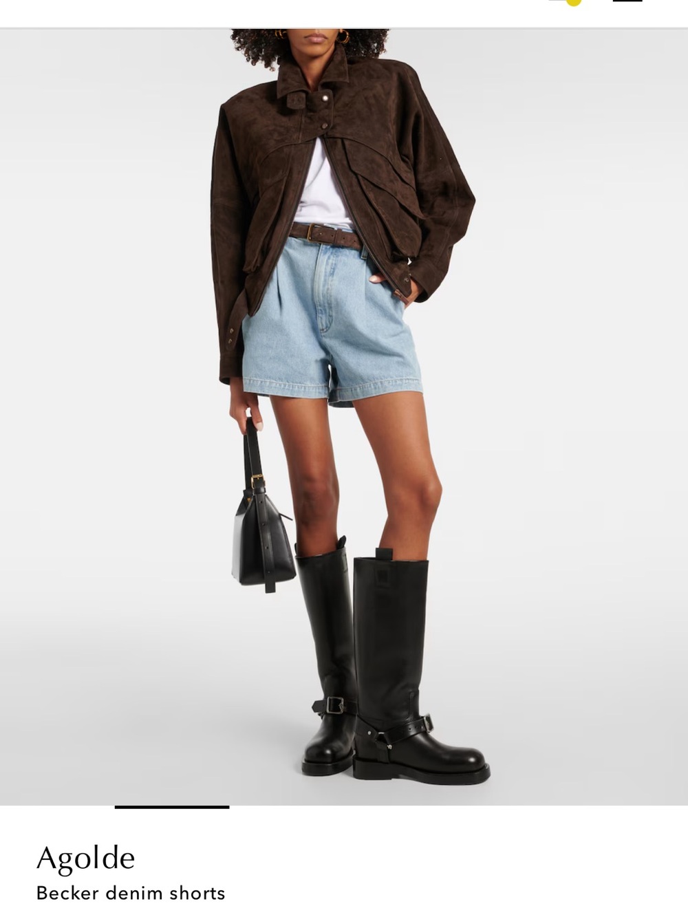 Agolde Light Blue Becker Denim Shorts